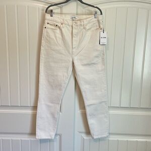 NWT RE/DONE Orginals 90s High Rise Ankle Crop in Vintage White size 32
